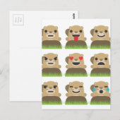 モグラの絵文字 ポストカード (正面/裏面)