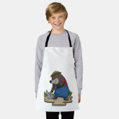 モグラの農家 エプロン (着用した状態)