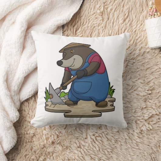 モグラの農家 クッション (ブランケット)