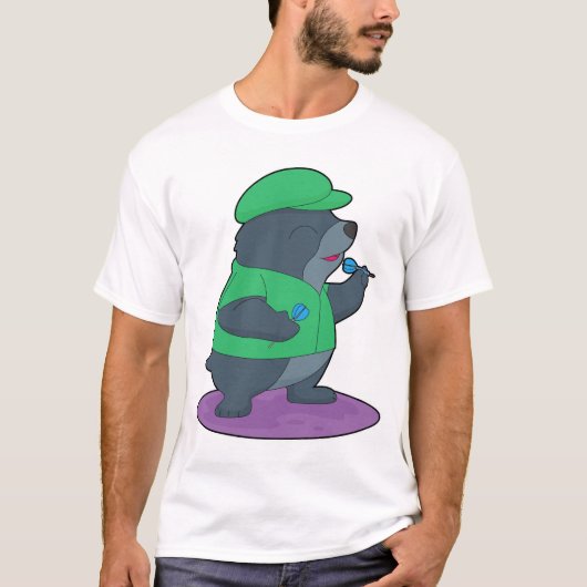 モグラダーツ ダーツ スポーツ Tシャツ (正面)