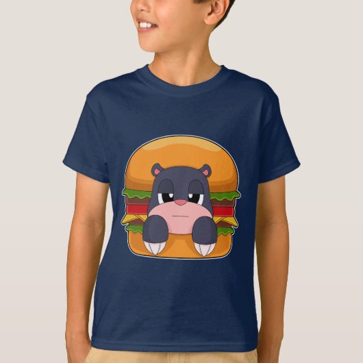 モグラチーズバーガー Tシャツ (正面)