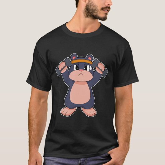 モグラフィットネスダンベルス ポーツ Tシャツ (正面)