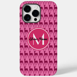 モグラム熱ピンクディアーパーソナライズされた名   #1 Case-Mate iPhone 14 PRO MAXケース