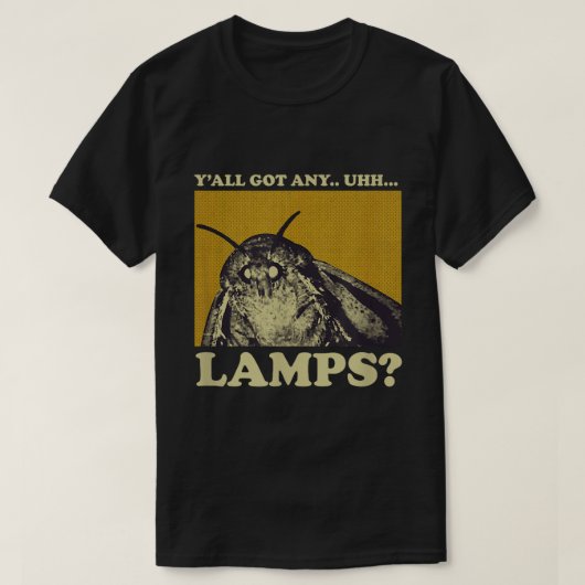モグラメモ帳ランプ収集家おもしろデザイン Tシャツ (デザイン正面)