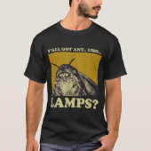 モグラメモ帳ランプ収集家おもしろデザイン Tシャツ (正面)