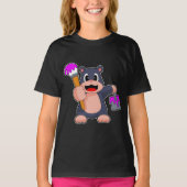 モグラ絵を描ペイトブ絵を描ラシ Tシャツ (正面)