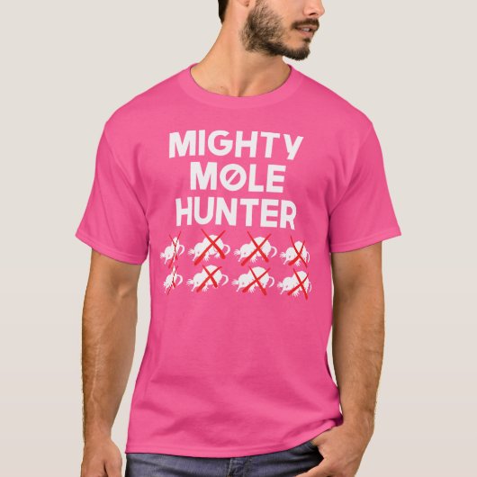 モグラ退治の達人 Tシャツ (正面)