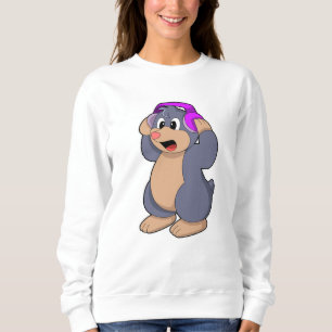 モグラ音楽（ヘッドホン付き） スウェットシャツ