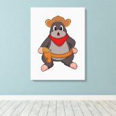 モグラ・アス・カウボーイ キャンバスプリント (インサイチュ (ウッドフロア))