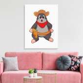 モグラ・アス・カウボーイ キャンバスプリント (インサイチュ (リビング))