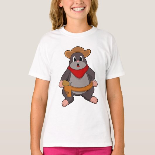 モグラ・アス・カウボーイ Tシャツ (正面)