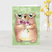 モグラ カード (黄色い花)