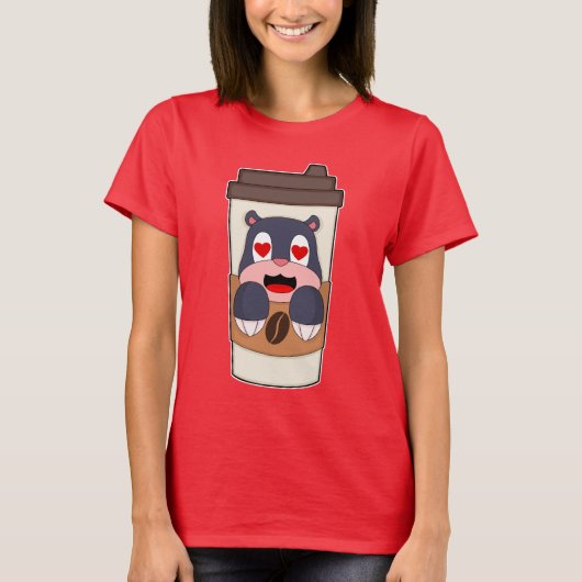 モグラ コーヒー テイクアウト Tシャツ (正面)