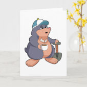 モグラ ショベル カード (黄色い花)