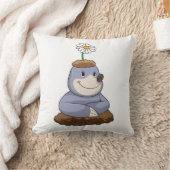 モグラ(デイジー花) クッション (ブランケット)