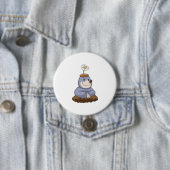 モグラ(デイジー花) 缶バッジ (インサイチュ)