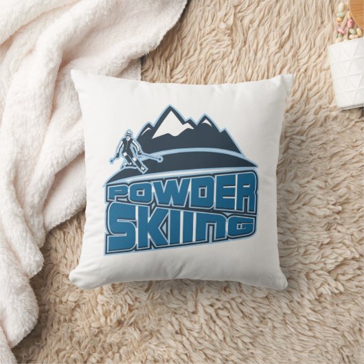 モグルのパウダースキーウィンタースポーツ クッション (ブランケット)