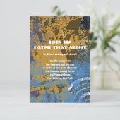 モゲンダビッドサーキュラースターバー(ユダヤ教の)バル・ミツバーパーティーカード 招待状 (スタンド正面)