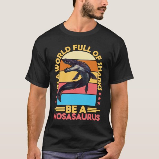 モサウルスディノ先史時代の恐竜6 Tシャツ (正面)