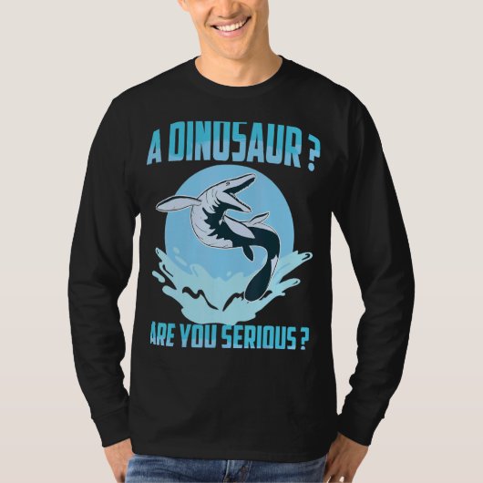 モサウルス先史時代の恐竜は本気だ Tシャツ (正面)