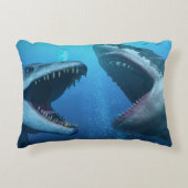 モサウルス対メガロドン アクセントクッション (正面)