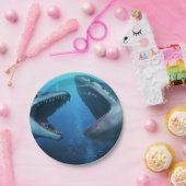 モサウルス対メガロドン ペーパープレート (パーティー)