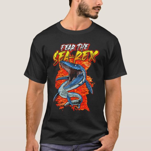 モサウルス恐竜先史時代モサウルス少年たちセ Tシャツ (正面)