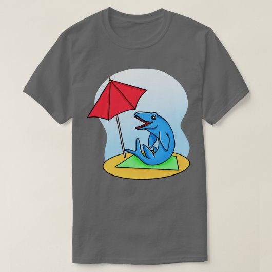 モサウルス日光浴 Tシャツ (デザイン正面)