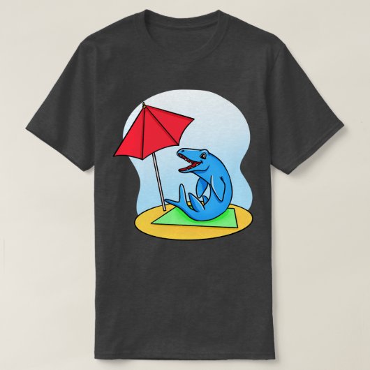モサウルス日光浴 Tシャツ (デザイン正面)