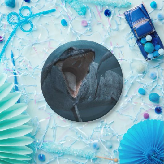 モサウルス追いかけサメ ペーパープレート (パーティー)