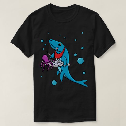 モサウルス食べ物 Tシャツ (デザイン正面)