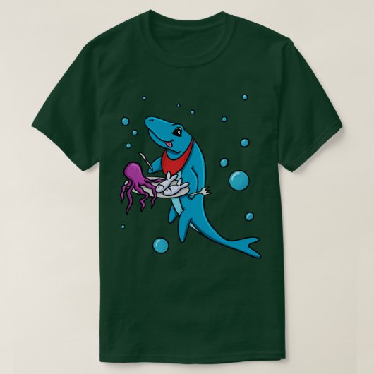 モサウルス食べ物 Tシャツ (デザイン正面)