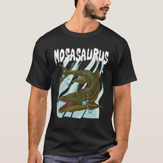 モサウルス – ディノ恋人の恐竜の識別 Tシャツ (正面)