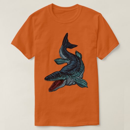 モササウルスの絵 Tシャツ (デザイン正面)