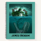 モササウルス警報！ジュラカスタマイズシック・ワールド・ディノ ノートブック (正面)