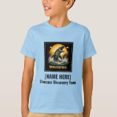 モササウルス 恐竜 先史時代 月 Tシャツ (正面)