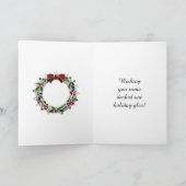 モザイクかわいらしタイルとステンドグラスのクリスマス カード (内部)