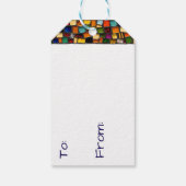 モザイクかわいらしタイルとステンドグラスのクリスマス ギフトタグ (裏面)