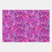 モザイクかわいらしパターン ラッピングペーパーシート (正面2)