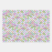 モザイクかわいらしパターン ラッピングペーパーシート (正面)