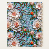 モザイクかわいらしフェイクの花の模様パーソナライズされた プランナー手帳 (裏面)