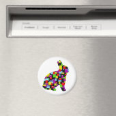 モザイクのウサギ マグネット (インサイチュ (食洗機))