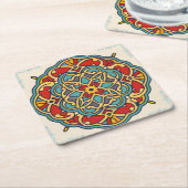 モザイクのゼリージ スクエアペーパーコースター (アングル)