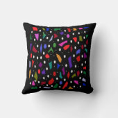 モザイクのビットとピースのパターンアート クッション (裏面)