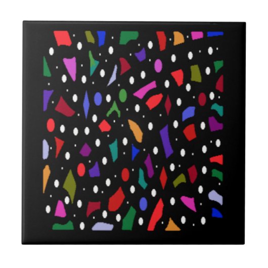 モザイクのビットとピースのパターンアート タイル (正面)