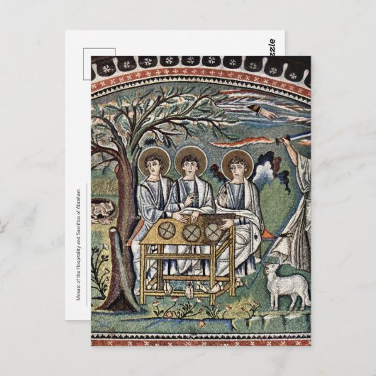 モザイクのホスピタリティとアブラハムの犠牲 ポストカード (正面/裏面)