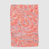 モザイクのモザイクの絞り効果（桃とサーモン色） ゴルフタオル (正面)