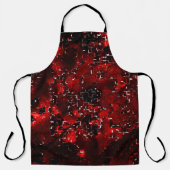 モザイクの下で派手で素朴な赤い花びらの混合 エプロン (正面)