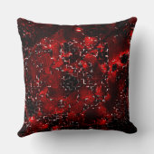 モザイクの下で派手で素朴な赤い花びらの混合 クッション (裏面)