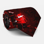 モザイクの下で派手で素朴な赤い花びらの混合 ネクタイ (ロール)